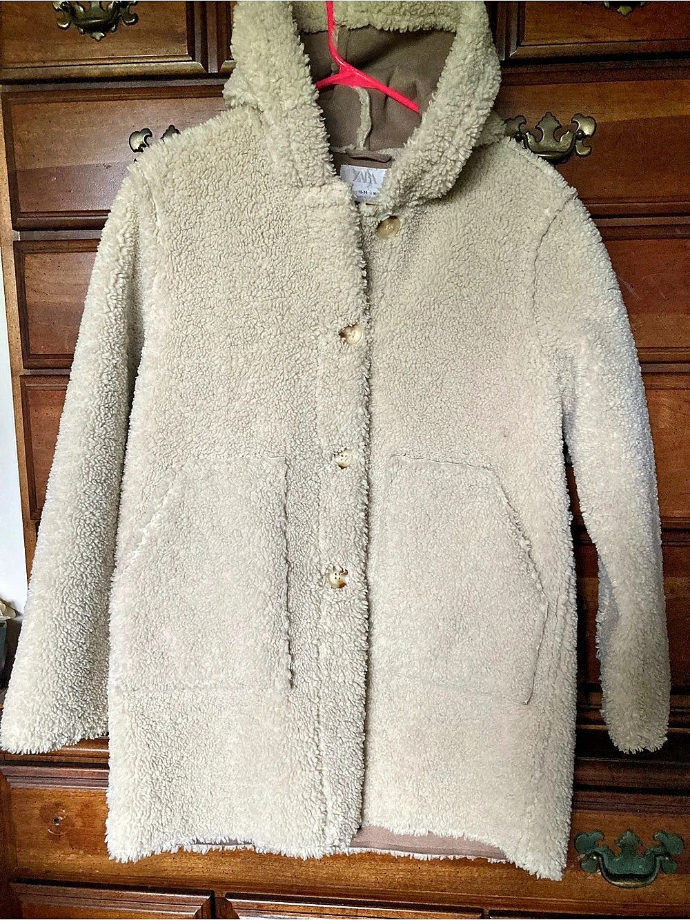 Zara Cream Teddy Coat